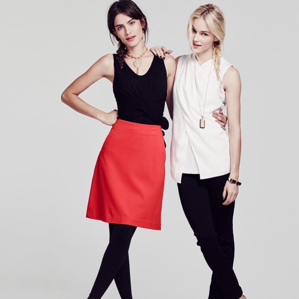 Cabi | Orangey Red Fiery Skirt